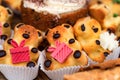 Close up bear-shaped biscuits Royalty Free Stock Photo