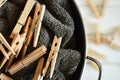 Old Fashioned Wooden Clothpins