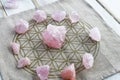 Healing Rose Quartz Crystals Royalty Free Stock Photo