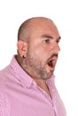 Close up image of a shouting Hispanic man Royalty Free Stock Photo