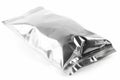 Ai Generative Close up of aluminum foil bag on white background