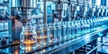 HighSpeed Automated Liquid Filling Machine Assembly Line A Detailed CloseUp of Modern Manufacturing Efficiency