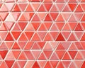 Coral Triangular Ceramic Tile Mosaic Royalty Free Stock Photo