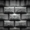 AI-Generated Image: Close-Up of Irregular Grey Stone Brick Pattern with Textured Surface Royalty Free Stock Photo