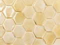 Seamless Golden Hexagonal Tile Pattern Background. Royalty Free Stock Photo