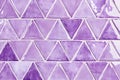 Vibrant Purple Triangle Tiles Geometric Pattern. Royalty Free Stock Photo