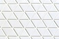 White Triangular Ceramic Tile Pattern Background. Royalty Free Stock Photo