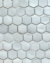 White Hexagonal Tile Background Modern Geometric. Royalty Free Stock Photo