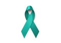Teal ribbon awareness symbol Royalty Free Stock Photo