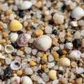 A close-up image of small seashells Royalty Free Stock Photo