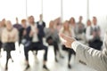 image of a speaker giving a lecture at a business seminar Royalty Free Stock Photo