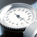 Close-up image of a sphygmomanometer