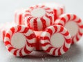 Stack of red and white peppermints Royalty Free Stock Photo