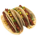 Close-up image of Tacos al pastor food clipart. Ai-Generated.