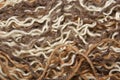 A close up image of textured wavy used sectioncolored yarn Royalty Free Stock Photo