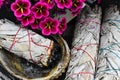 White Sage Bundles and Abalone Shell Royalty Free Stock Photo