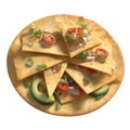 Close-up image of Tostadas food clipart. Ai-Generated.