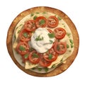 Close-up image of Tostadas food clipart. Ai-Generated. Royalty Free Stock Photo