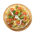 Close-up image of Tostadas food clipart. Ai-Generated.