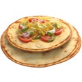 Close-up image of Tostadas food clipart. Ai-Generated.