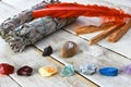 Chakra Balancing Crystals Close Up Royalty Free Stock Photo
