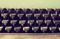 Close up image of typewriter keys. vintage filtered. selective focus