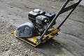 Vibrating Soil Compactor Close Up