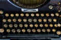 A Close-Up image of a vintage typewriter Round Keyed Keyboard Royalty Free Stock Photo