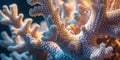 Close up image of white sea coral on display Royalty Free Stock Photo