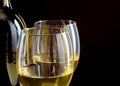 Close up image of white wine