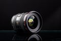 Close up image of a wide DSLR lens Royalty Free Stock Photo