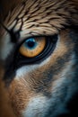 Close up image of a wolf eyes, beautiful macro shoot. Generative Ai Royalty Free Stock Photo