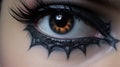 Super Realistic Bat Eye: Dragon Art With Striking Symmetrical Patterns