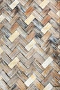 Close-up image of woven bamboo pattern. Royalty Free Stock Photo
