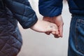 Close-up image of a young couple holding hands Royalty Free Stock Photo