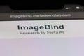 close up ImageBind logo on official website