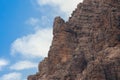 Close up of the imposing southern face of Mount Duranno, Dolomites Royalty Free Stock Photo