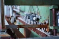 Close-Up of Industrial Conveyor and Electrical Components â Factory Equipment in Use Royalty Free Stock Photo