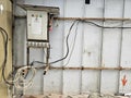 Close-Up of Industrial Electrical Panel with Wiring Royalty Free Stock Photo