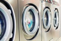 Self service washing machine close-up Royalty Free Stock Photo