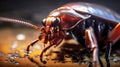 Close-up of an insect resembling a cockroach in a gooey sticky liquid for food, made with generative ai Royalty Free Stock Photo