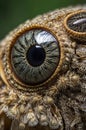 Close-Up of Amazing Big Eye of the Short-tailed Nighthawk (Lurocalis semitorquatus) Bird Royalty Free Stock Photo
