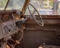 Vintage Old Car Grunge Interior Royalty Free Stock Photo