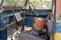 Vintage Old Car Grunge Interior Royalty Free Stock Photo