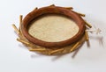 Close up of the inside of the terracotta of Sakara drum. Royalty Free Stock Photo