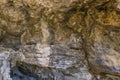 Close up inside view of texture of wall of Quadirikiri cave. Royalty Free Stock Photo