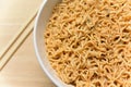 Close up Instant noodles spicy