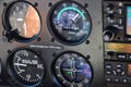 Close up of instrument panel in an aircraft Royalty Free Stock Photo
