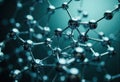 Close-up of interconnected molecular structures showcasing scientific innovation Royalty Free Stock Photo