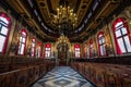 Close up of the interior of the historic Spanish Synagogue Cannaregio, Venice Italy